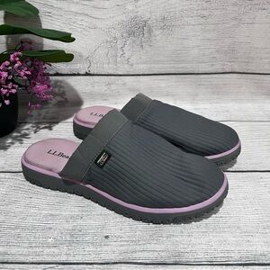 L.l Bean Airlight Scuffs Cushioned Footbed Gray Mesh Vamp Slipper  Size 9